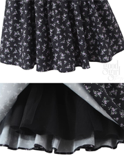 Noir Bloom Rose Corset Mini Dress