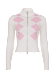 Safiyah Quilted Zip-Up Cardigan