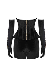 Raizel Velvet Shorts Set