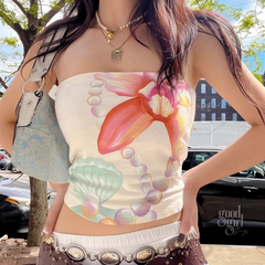 Evelia Floral Tube Top