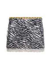 Paisley Sequin Mini Skirt