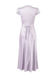 Vedika Polka Dot Puff Sleeve Midi Dress