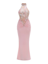 Natalia Sequin Halter Gown