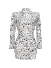 Edith Long Sleeve Sequin Mini Dress