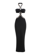 Bella Crystal Embellished Cut-Out Dress