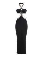 Bella Crystal Embellished Cut-Out Dress