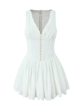 Fraidy Embroidered Lace Mini Dress