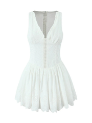 Fraidy Embroidered Lace Mini Dress
