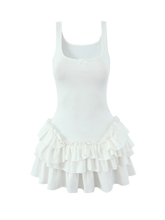Aaron Ruffled Backless Mini Dress