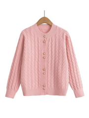 Rey Gold Button Knitted Cardigan