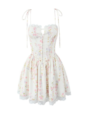 Trista Floral Lace Mini Dress