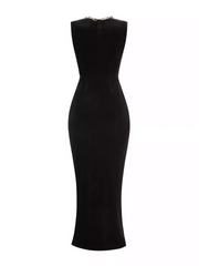 Niylah Pearl Velvet Maxi Dress