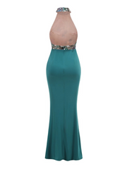 Natalia Sequin Halter Gown