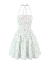 Danna Lace-Up Halter Dress