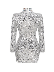 Edith Long Sleeve Sequin Mini Dress