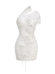 Iona Ethereal Bloom Ruched Mini Dress