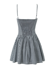 Alexander Plaid Lace Mini Dress