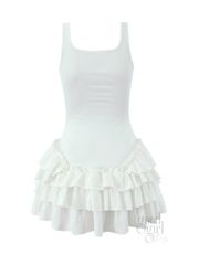 Aaron Ruffled Backless Mini Dress