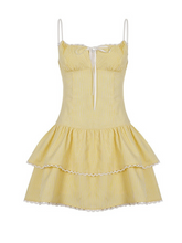 Analee Gingham Ruffle Mini Dress