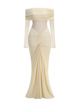 Diem Ruched Off-Shoulder Maxi Dress