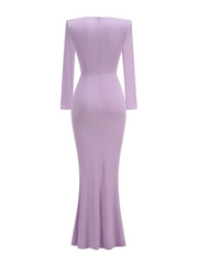 Mya Long Sleeve Ruched Maxi Gown