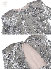Evie Sequin Long Sleeve Gown