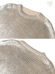 Indya Sequin Metallic Knit Sweater