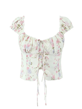 Naidelyn Puff Sleeve Crop Top