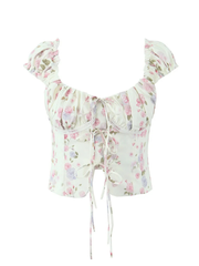 Naidelyn Puff Sleeve Crop Top
