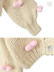 Elena 3D Heart Knit Cardigan