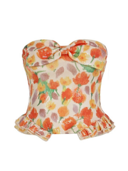 Eleana Sequin Bow Tube Top