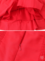 Asha Vintage-Inspired Red Halter Dress