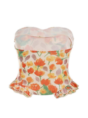 Eleana Sequin Bow Tube Top