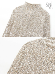 Ayah Sequin Long Sleeve Top