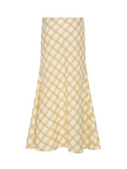 Klaudia Plaid Fishtail Midi Skirt