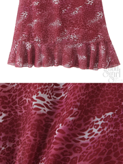 Alexys Mesh Print Mini Dress
