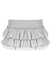 Natasha Tiered Lace Detail Mini Skirt