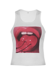 Emmanuelle Printed Knit Tank Top