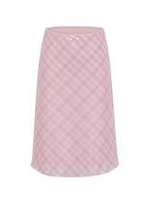 Bree Pink Plaid Midi Skirt