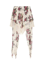 Kit Rose Print Asymmetric Skirt