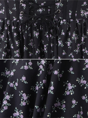 Noir Bloom Rose Corset Mini Dress