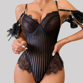 Bilizna Outfit Pajamas Set Garter Fancy Underwear Sekca Ensemble Lingeries Femmes Bra & Corset Vs