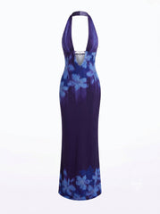 Dasha Ruched Halter Maxi Dress - GGT