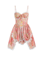 Ciara Vintage Rose Corset Mini Dress