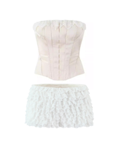 Scarlett Lace Bustier Short Set