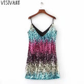Mini Vintage Dress Y2k Elegant Party Night Club Streetwear Stage Show Bling