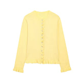 Dakoda Ruffled Knit Cardigan