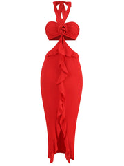 Shae Halter Cutout Midi Dress