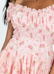 Alexxa Floral Ruffle Mini Dress