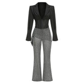 Lucienne Rhinestone Blazer Set
